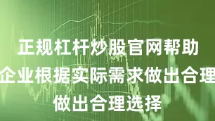 正规杠杆炒股官网帮助餐饮企业根据实际需求做出合理选择